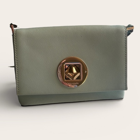 kate spade Handbags - Kate Spade Newbury Lane turnlock crossbody Hydrangea blue saffiano leather chic